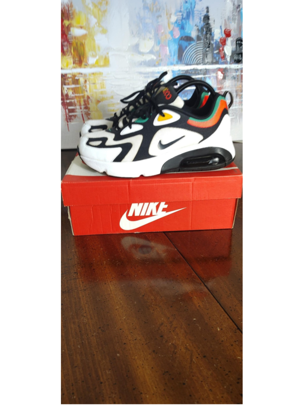 Nike Air Max 200 Shoes Mens Size 10.5 Multicolor Colorblock Sneakers AT5627-100